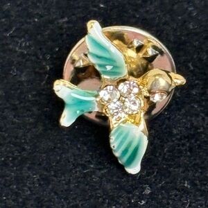 Vintage Bluebird of Happiness Tiny Tack Lapel Hat Pin